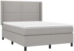 ΚΡΕΒΑΤΙ BOXSPRING ΜΕ ΣΤΡΩΜΑ ΑΝΟΙΧΤΟ ΓΚΡΙ 140X200 ΕΚ. ΥΦΑΣΜΑΤΙΝΟ 3131353
