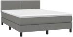 ΚΡΕΒΑΤΙ BOXSPRING ΜΕ ΣΤΡΩΜΑ & LED ΣΚ.ΓΚΡΙ 140X200 ΕΚ ΥΦΑΣΜΑΤΙΝΟ 3133078