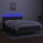ΚΡΕΒΑΤΙ BOXSPRING ΜΕ ΣΤΡΩΜΑ & LED ΣΚ.ΓΚΡΙ 140X200 ΕΚ ΥΦΑΣΜΑΤΙΝΟ 3133078