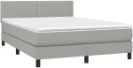 ΚΡΕΒΑΤΙ BOXSPRING ΜΕ ΣΤΡΩΜΑ ΑΝΟΙΧΤΟ ΓΚΡΙ 140X190 ΕΚ. ΥΦΑΣΜΑΤΙΝΟ 3139969