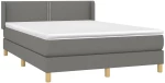 ΚΡΕΒΑΤΙ BOXSPRING ΜΕ ΣΤΡΩΜΑ ΣΚΟΥΡΟ ΓΚΡΙ 140X200 ΕΚ ΥΦΑΣΜΑΤΙΝΟ 3130194