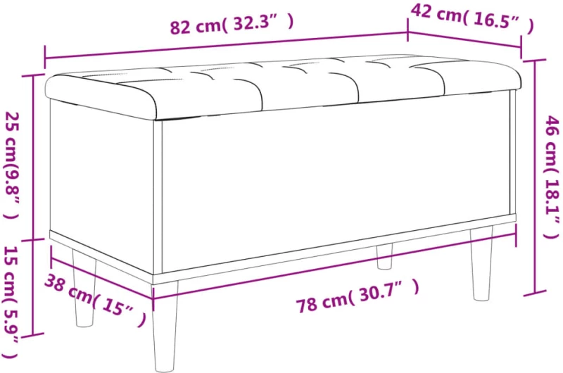 ΠΑΓΚΑΚΙ ΑΠΟΘΗΚΕΥΣΗΣ ΓΚΡΙ SONOMA 82X42X46 ΕΚ. ΕΠΕΞΕΡΓΑΣΜΕΝΟ ΞΥΛΟ 835080