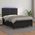 ΚΡΕΒΑΤΙ BOXSPRING ΜΕ ΣΤΡΩΜΑ & LED ΜΑΥΡΟ 140X200 ΕΚ. ΣΥΝΘ. ΔΕΡΜΑ 3135885