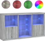 ΜΠΟΥΦΕΣ ΜΕ ΦΩΤΑ LED ΓΚΡΙ SONOMA 181,5 X 37 X 100 ΕΚ. 3209182