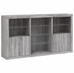 ΜΠΟΥΦΕΣ ΜΕ ΦΩΤΑ LED ΓΚΡΙ SONOMA 181,5 X 37 X 100 ΕΚ. 3209182