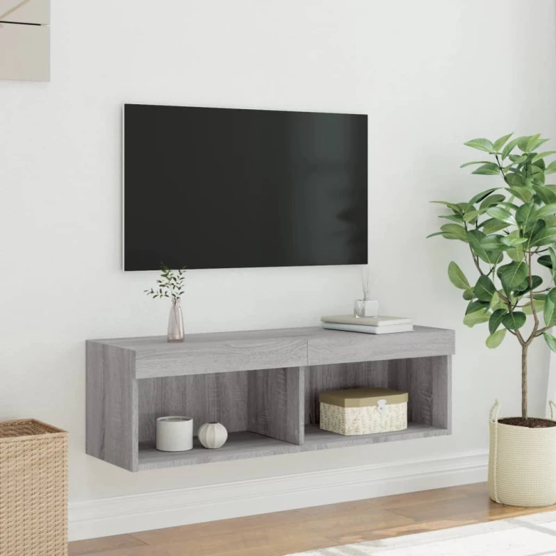 ΈΠΙΠΛΟ ΤΗΛΕΟΡΑΣΗΣ ΜΕ LED ΓΚΡΙ SONOMA 100X30X30 ΕΚ. 837165
