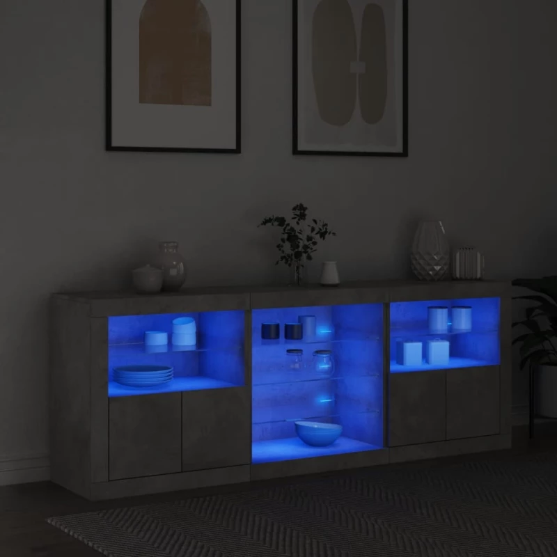 ΜΠΟΥΦΕΣ ΜΕ LED ΓΚΡΙ ΣΚΥΡΟΔΕΜΑΤΟΣ 181,5 X 37 X 67 ΕΚ. 3209040