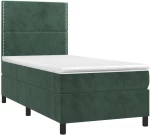 ΚΡΕΒΑΤΙ BOXSPRING ΜΕ ΣΤΡΩΜΑ & LED ΣΚ. ΠΡΑΣΙΝΟ 90X190 ΕΚ ΒΕΛΟΥΔΟ 3136038