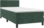 ΚΡΕΒΑΤΙ BOXSPRING ΜΕ ΣΤΡΩΜΑ & LED ΣΚ. ΠΡΑΣΙΝΟ 90X190 ΕΚ ΒΕΛΟΥΔΟ 3134258