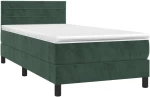 ΚΡΕΒΑΤΙ BOXSPRING ΜΕ ΣΤΡΩΜΑ & LED ΣΚ. ΠΡΑΣΙΝΟ 90X190 ΕΚ ΒΕΛΟΥΔΟ 3134438