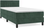 ΚΡΕΒΑΤΙ BOXSPRING ΜΕ ΣΤΡΩΜΑ ΣΚΟΥΡΟ ΠΡΑΣΙΝΟ 90X190 ΕΚ. ΒΕΛΟΥΔΙΝΟ 3141398