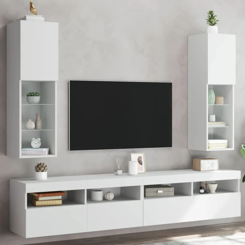 ΈΠΙΠΛΑ ΤΗΛΕΟΡΑΣΗΣ ΜΕ LED 2 ΤΕΜ. ΛΕΥΚΑ 30,5X30X102 ΕΚ. 837016