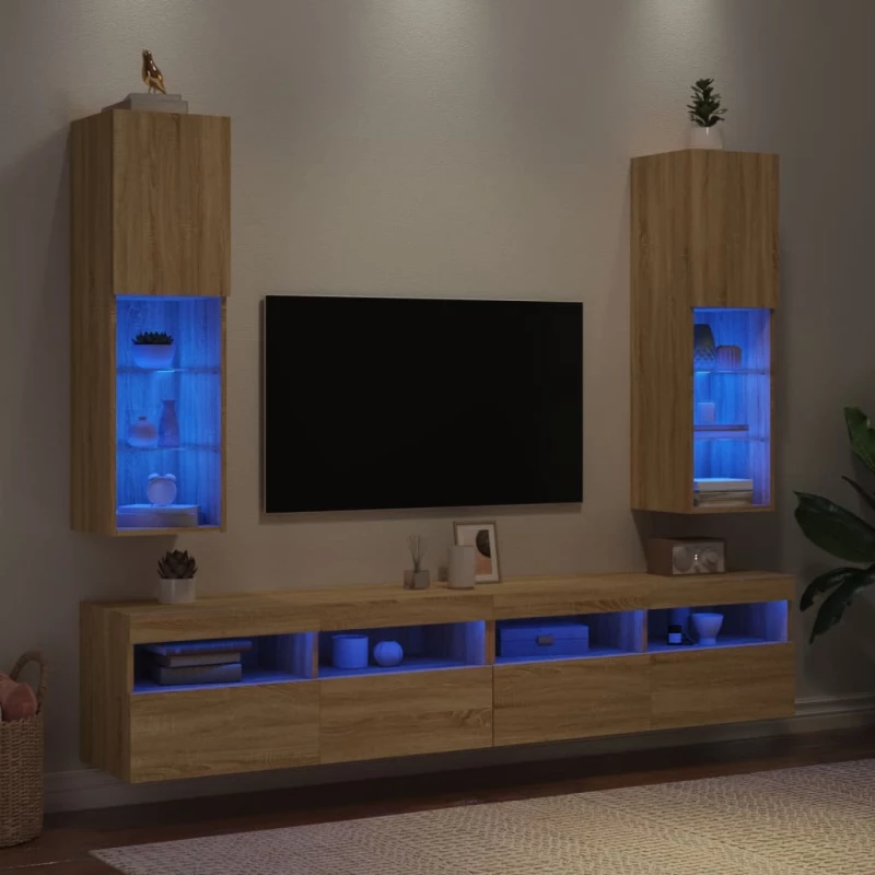 ΈΠΙΠΛΑ ΤΗΛΕΟΡΑΣΗΣ ΜΕ LED 2 ΤΕΜ. SONOMA ΔΡΥΣ 30,5X30X102 ΕΚ. 837020
