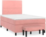ΚΡΕΒΑΤΙ BOXSPRING ΜΕ ΣΤΡΩΜΑ ΡΟΖ 120X200 ΕΚ. ΒΕΛΟΥΔΙΝΟ 3137778