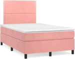ΚΡΕΒΑΤΙ BOXSPRING ΜΕ ΣΤΡΩΜΑ ΡΟΖ 120X200 ΕΚ. ΒΕΛΟΥΔΙΝΟ 3142958