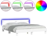 ΠΛΑΙΣΙΟ ΚΡΕΒΑΤΙΟΥ ΜΕ ΚΕΦΑΛΑΡΙ/LED ΛΕΥΚΟ 180X200 ΕΚ 3207525