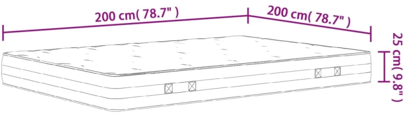 ΣΤΡΩΜΑ ΜΕ POCKET SPRINGS ΜΕΣΑΙΑ ΣΚΛΗΡΟΤΗΤΑ 200 X 200 ΕΚ. 3206424