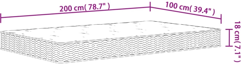 ΣΤΡΩΜΑ ΜΕ BONNELL SPRINGS ΜΕΣΑΙΑ ΣΚΛΗΡΟΤΗΤΑ 100X200 ΕΚ. 372986