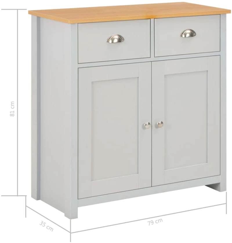 ΜΠΟΥΦΕΣ ΨΗΛΟΣ ΓΚΡΙ 79 X 35 X 81 ΕΚ. 283742