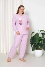 ΠΙΤΖΑΜΑ ΓΥΝΑΙΚΕΙΑ PLUS SIZE ΜΕ ΚΑΡΔΙΕΣ ΛΙΛΑ
