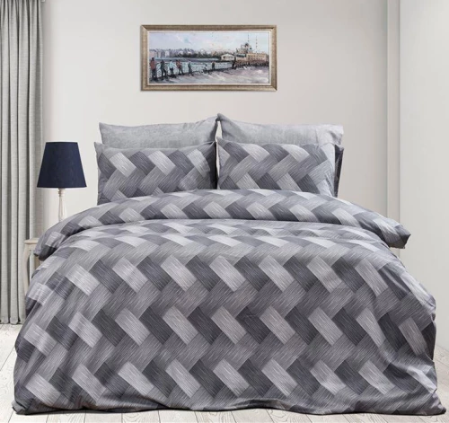 Σετ Σεντόνια Μονά 3τμχ (160x240) Αλκμήνη 452 Γκρι Dimcol