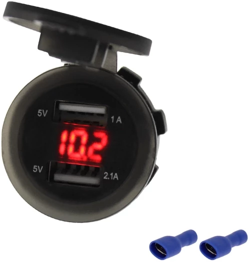 Ψηφιακό Βολτόμετρο με USB 12V/24V