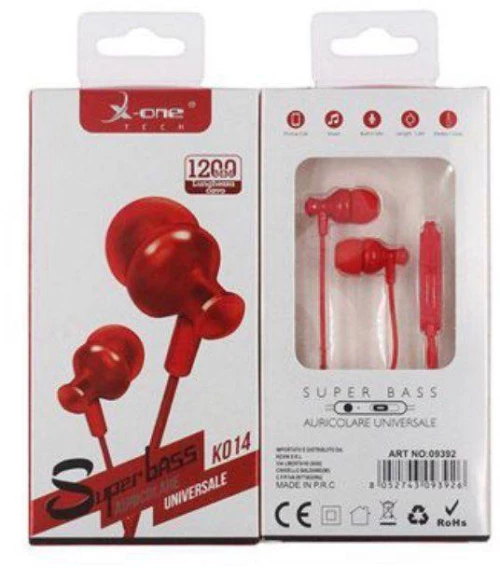 Ενσύρματα Ακουστικά In-Ear X-One K-014 Κόκκινα