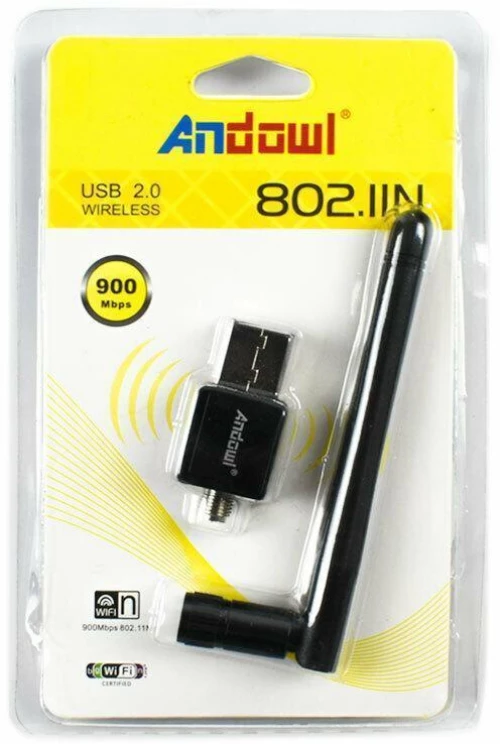 Andowl 05003VTM50BK Ασύρματος USB Αντάπτορας Δικτύου με Αποσπώμενη Κεραία 900Mbps