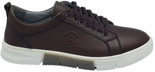 Ανδρικά Δερμάτινα Sneakers - 1177 - Καφέ