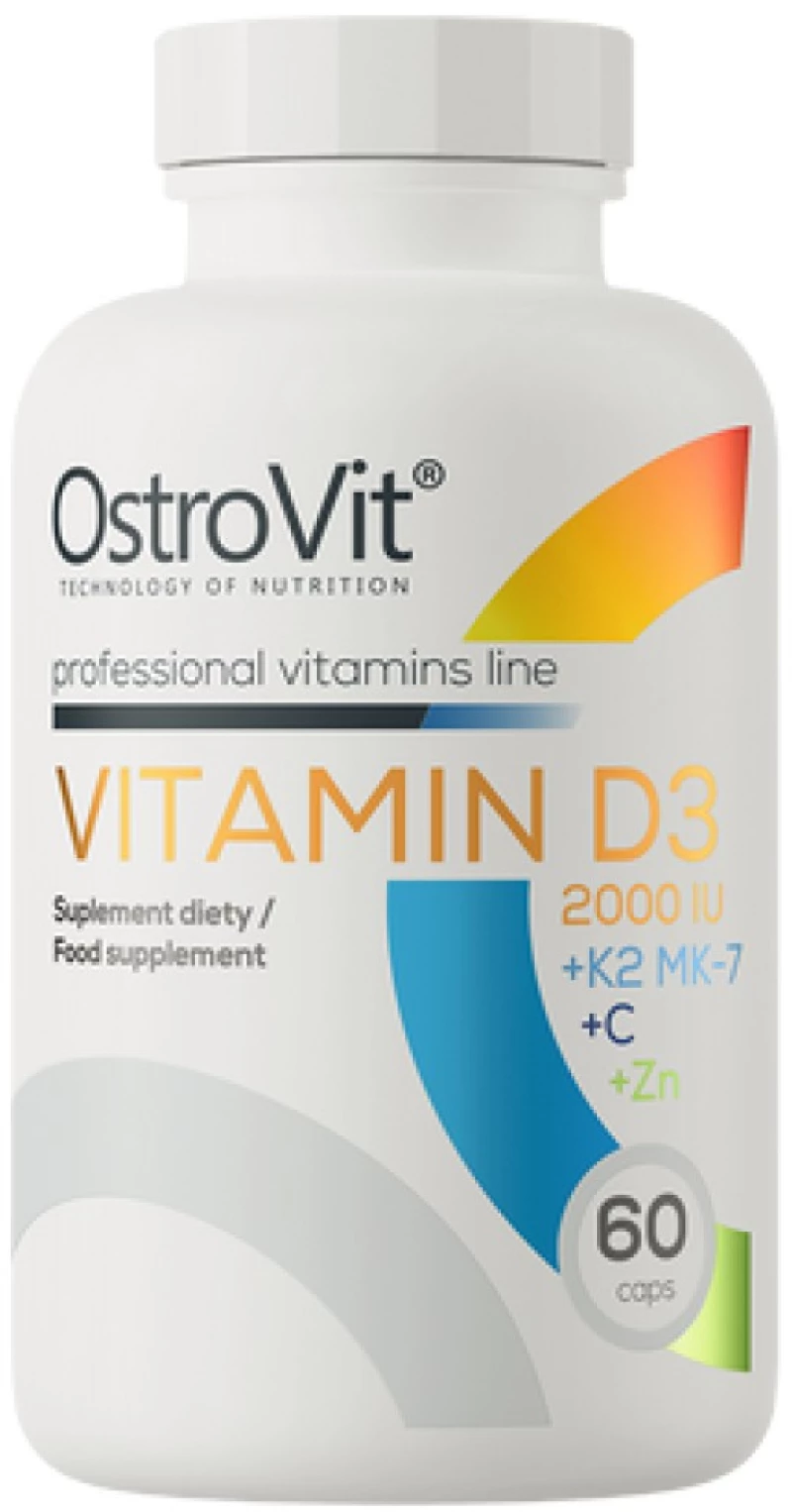 OstroVit Vitamin D3 1000 + K2 MK-7 / + Vitamin C + Zinc [60 Κάψουλες]