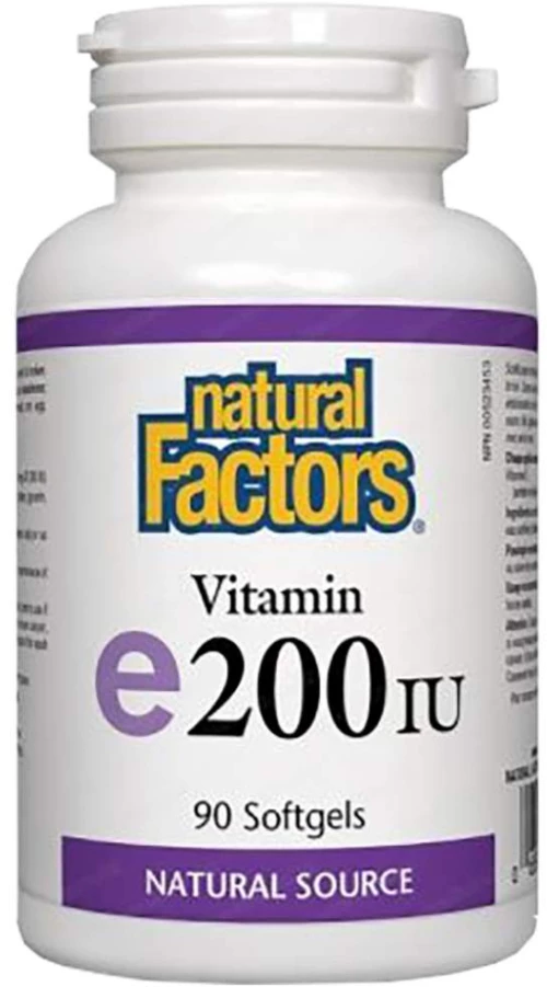 Natural Factors Vitamin E 100 mg / 200 IU D-alpha-Tocopherol [90 Softgels]