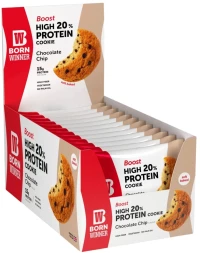 Born Winner Boost 20% High Protein Cookie [12 x 75 Γραμμάρια] Κομμάτια σοκολάτας
