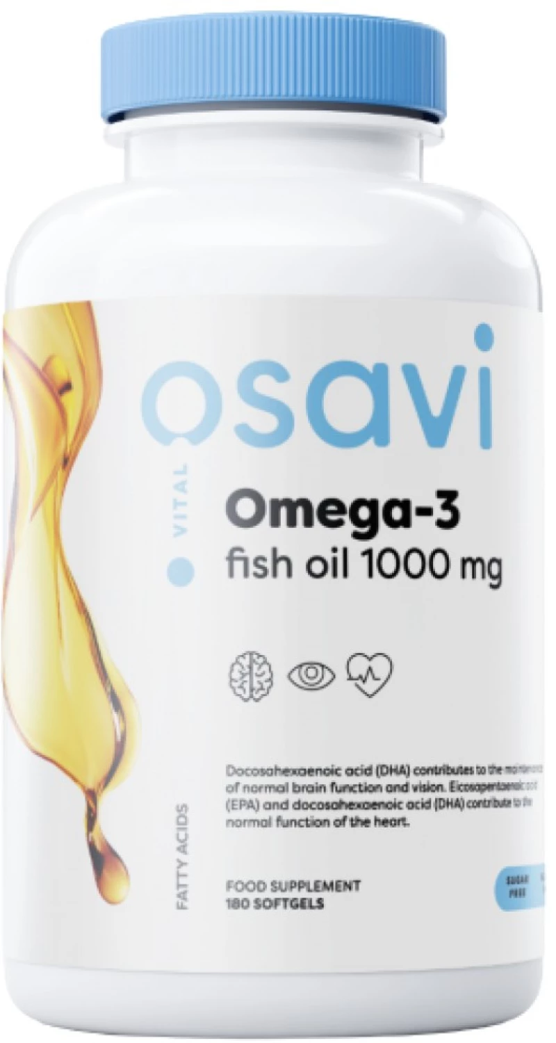 Osavi Omega 3 Fish Oil 1000 mg - Lemon Flavor [180 Softgels]