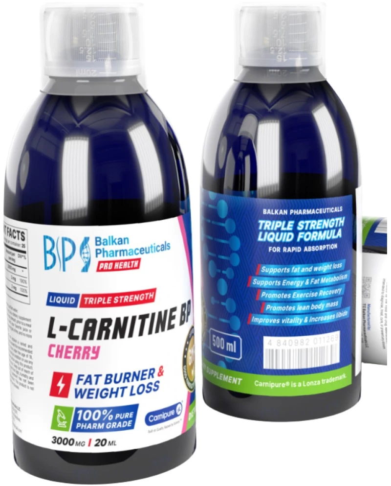 Balkan Pharmaceuticals Liquid L-Carnitine BP| Carnipure® [500 ml] Πορτοκάλι