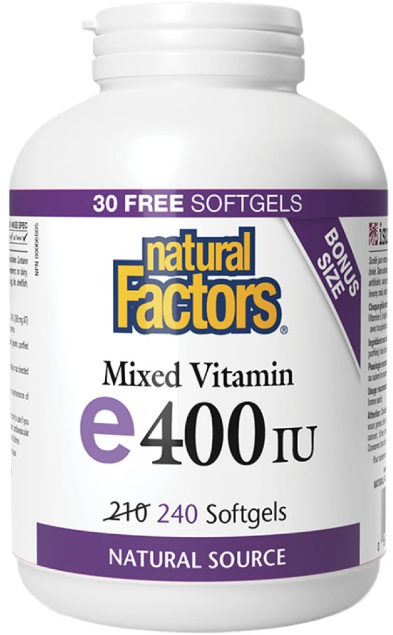 Natural Factors Vitamin E 400 IU · Natural Source [240 Softgels]