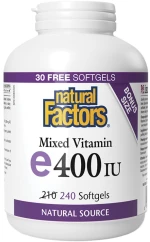 Natural Factors Vitamin E 400 IU · Natural Source [240 Softgels]