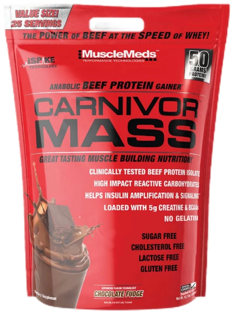 Muscle Meds CARNIVOR MASS [4540 Γραμμάρια] Fudge σοκολάτα