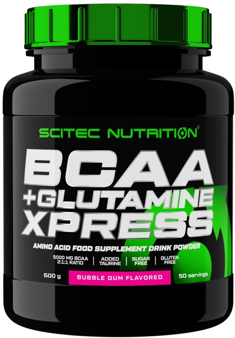 Scitec Nutrition BCAA 2:1:1 + L-Glutamine Xpress Powder [600 Γραμμάρια] Τσίχλα