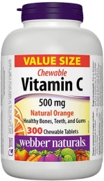 Webber Naturals Vitamin C 500 mg | Chewable [300 Μασώμενα δισκία]