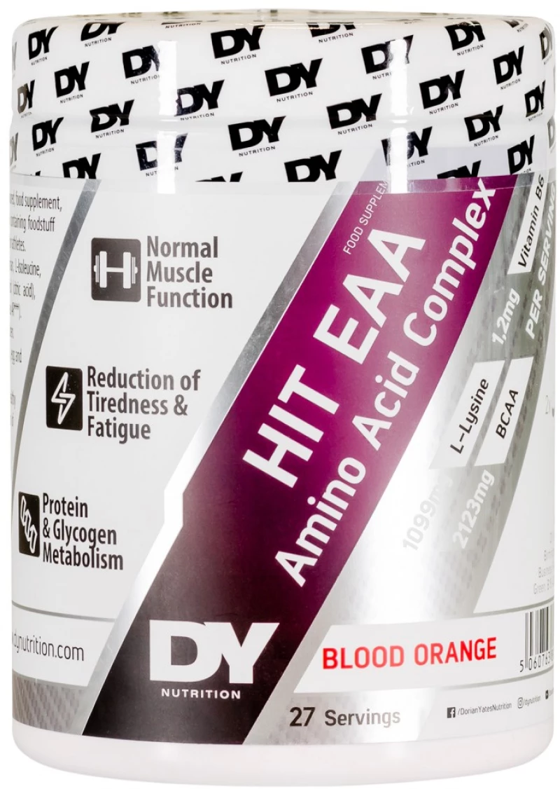 Dorian Yates Nutrition HIT EAA | High-Intensity Training Essential Amino Acid Complex [360 Γραμμάρια] Κόκκινο πορτοκάλι