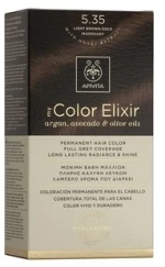 Apivita My Color Elixir Kit Μόνιμη Βαφή Μαλλιών 5.35 Καστανό Ανοιχτό Μελί Μαονί