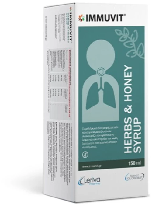 Leriva Immuvit Herbs & Honey Syrup 150ml