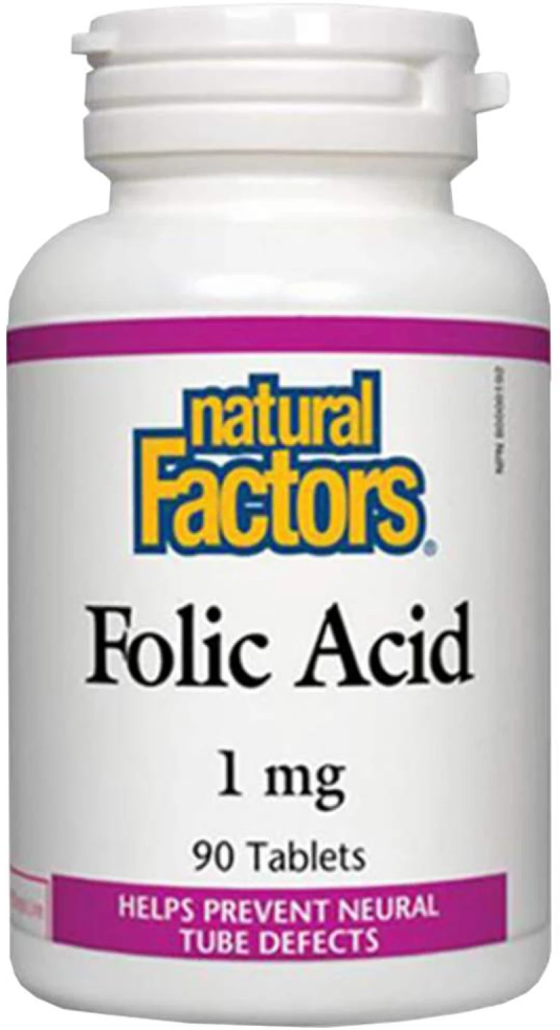Natural Factors Folic Acid 1 mg [90 Ταμπλέτες]