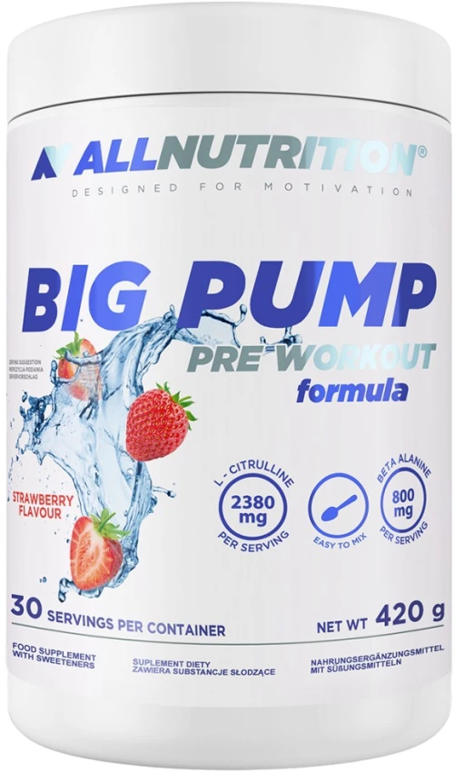 AllNutrition Big Pump Pre-Workout Formula [420 Γραμμάρια] Φράουλα