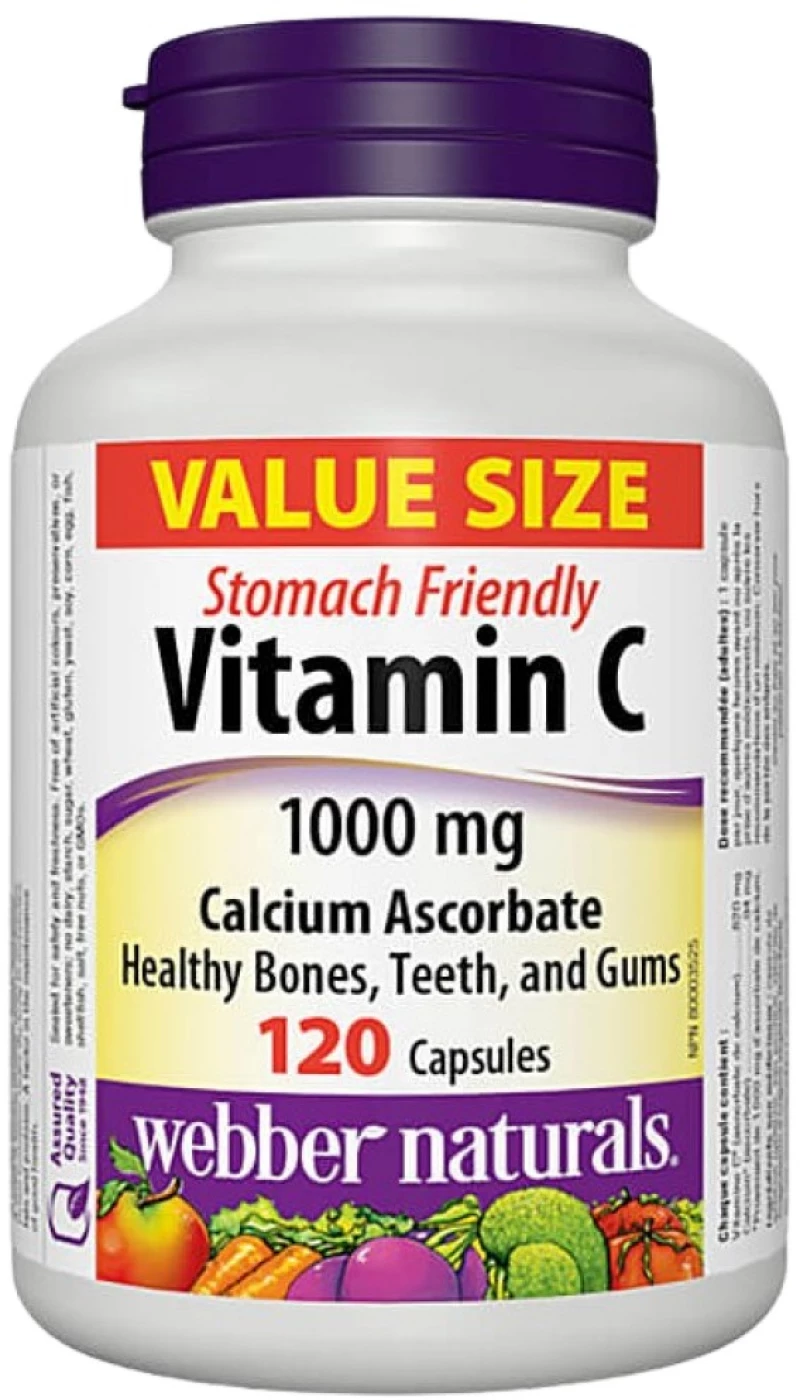 Webber Naturals Vitamin C Calcium Ascorbate [120 Κάψουλες]