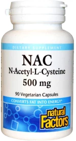 Natural Factors NAC - N-Acetyl Cysteine 500 mg [90 Κάψουλες]