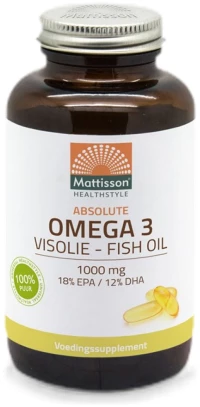Mattisson Healthstyle Fish 1000 mg | EPA 180 mg & DHA 120 mg [120 Softgels]