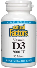 Natural Factors Vitamin D3 2000 IU [90 Ταμπλέτες]