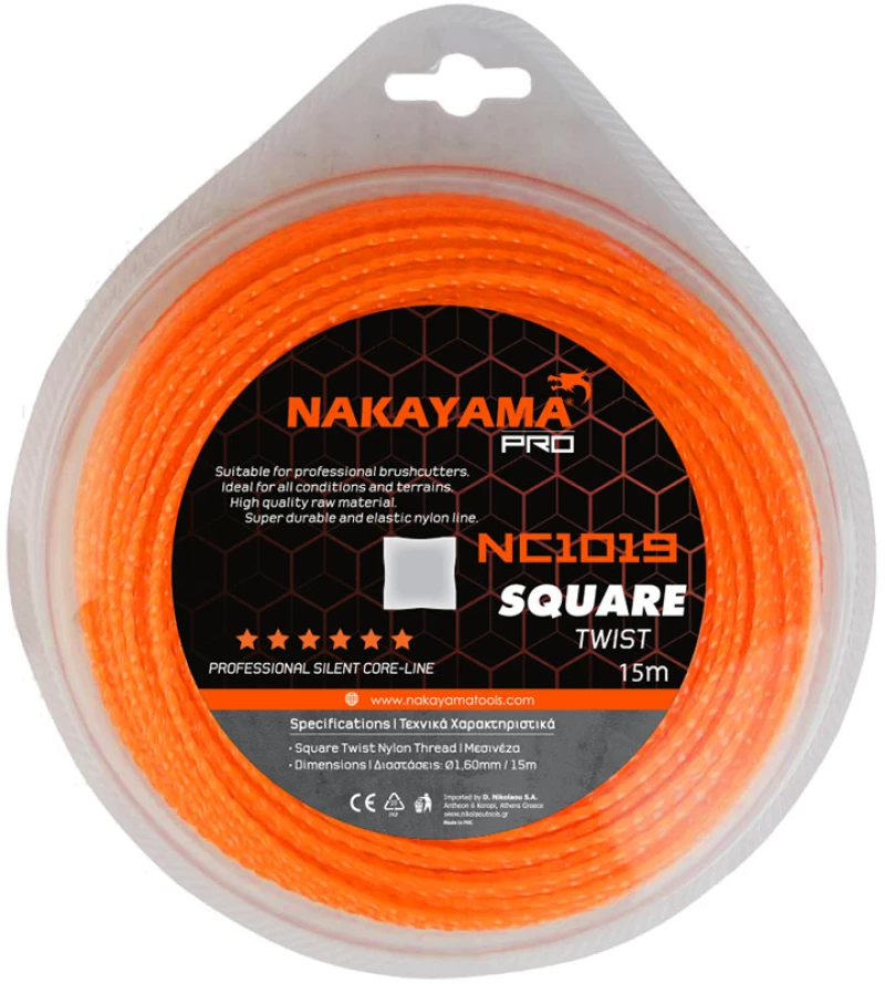 ΜΕΣΙΝΕΖΑ NAKAYAMA SQUARE TWIST 1.6mm-15m NC1019 043225