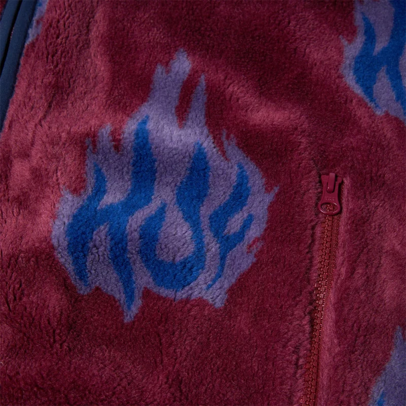 HUF Flamin Zip Sherpa Berry